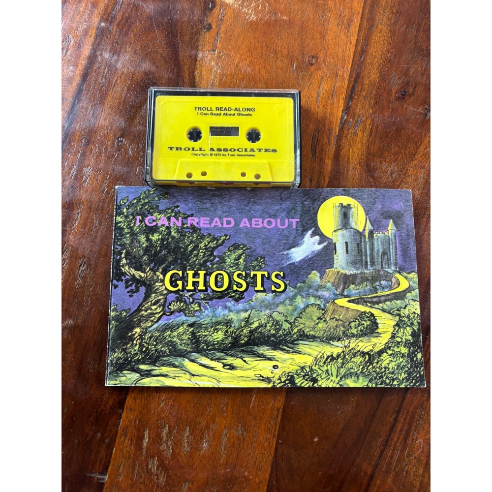 Vintage 1975 Troll Read-Along I Can Read About Ghosts Book and Cassette Tape Set